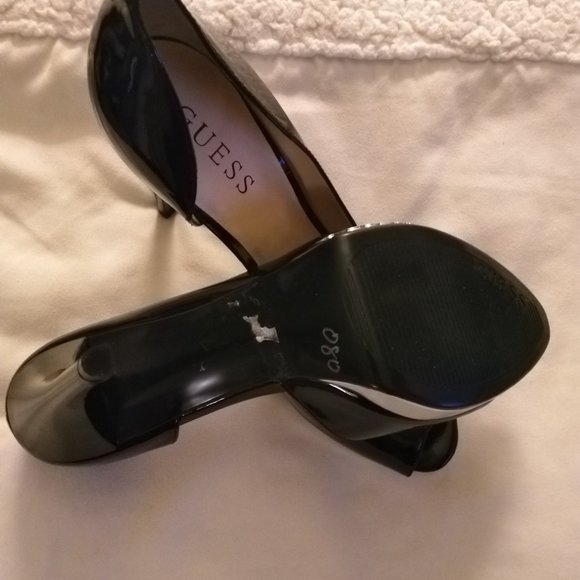 Guess Black Peep Toe Patent leather heels - Picture 2 of 8
